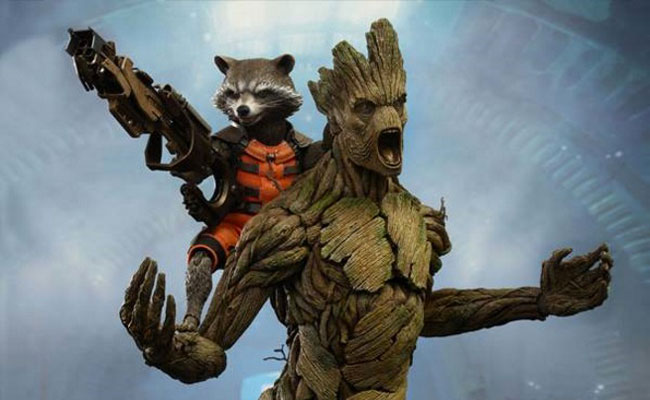 rocket raccoon and groot