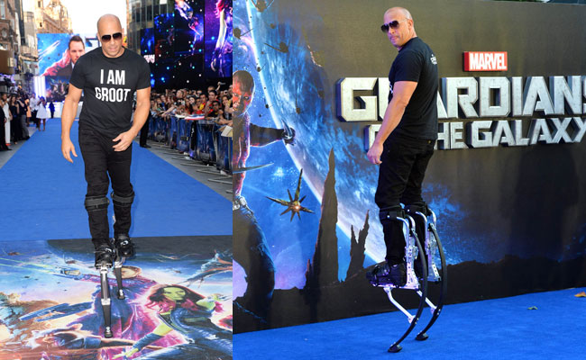 Vin Diesel at the Guardians Premiere