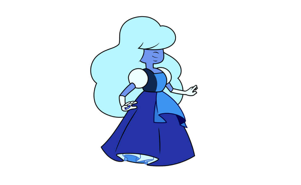 Sapphire from Steven Universe. 
