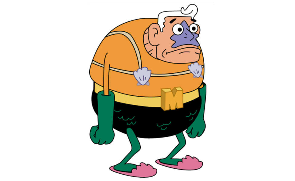 spongebob characters mermaid man