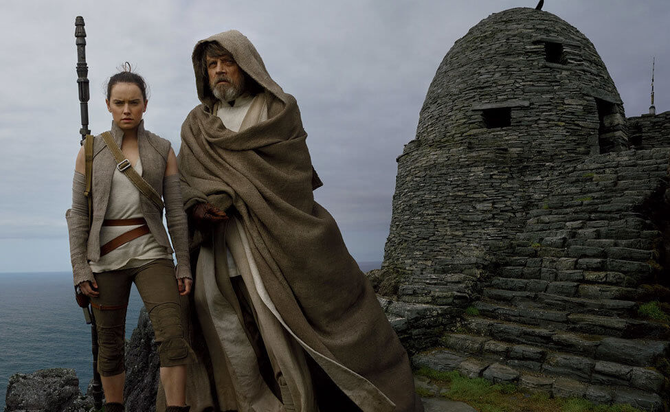 Rey and Luke Skywalker in Star Wars Ep 8