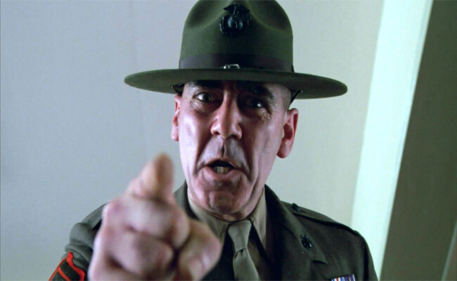 Gunnery Sergeant Hartman in Full Metal Jacket