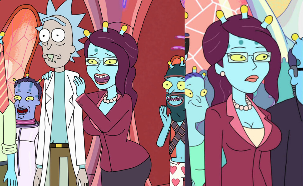 In the multiverse of Rick and Morty, the creature Unity (Christina Hendrick...