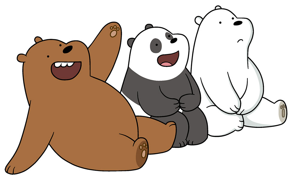 Ice Bear Panda Grizz From We Bare Bears