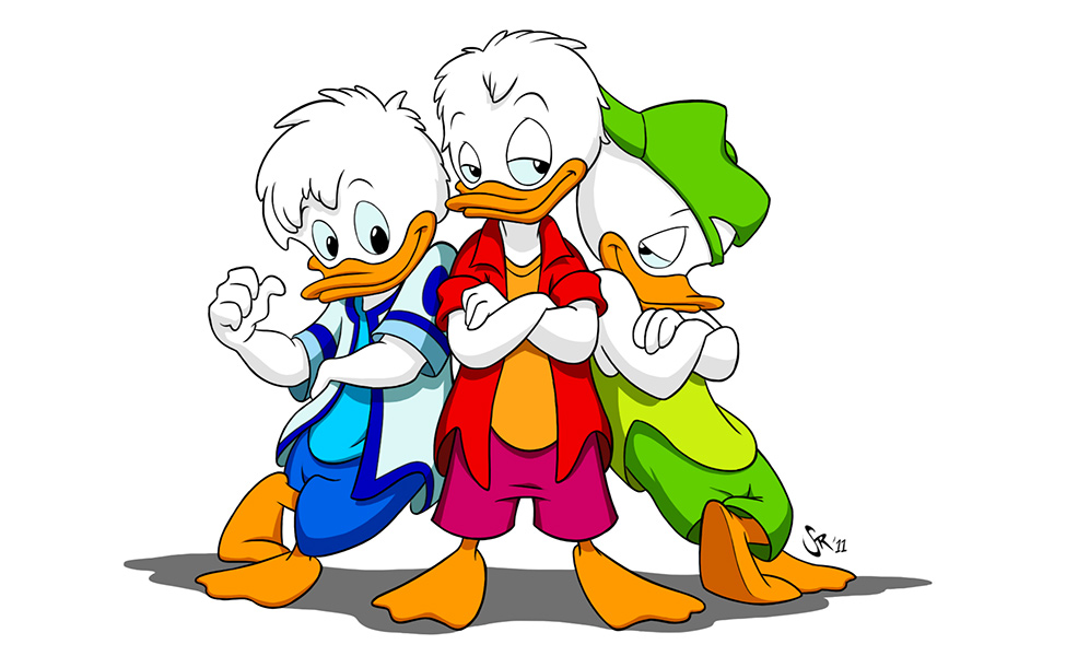 Huey, Dewey, and Louie from Quack Pack