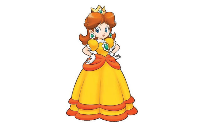 Super Mario Princess Daisy Adult Costume Peach Bros Cosplay Dress