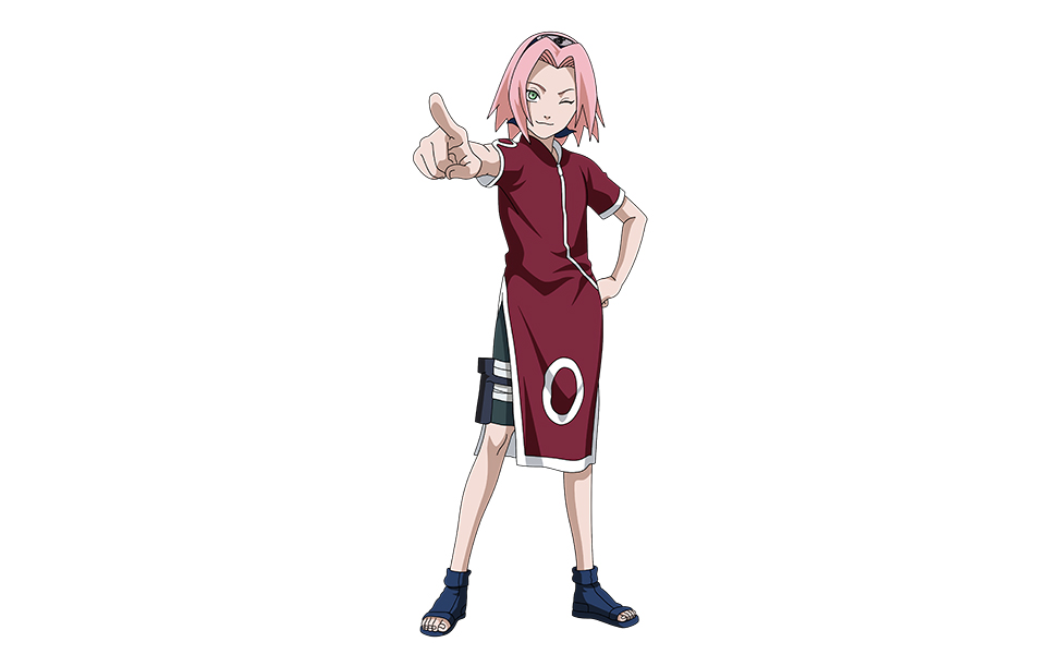 SBluuCosplay Anime Ninja Haruno Sakura Cosplay Costume 1st