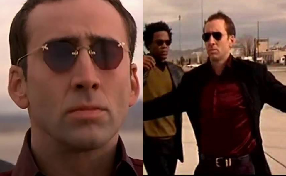 Red Hexagonal Sunglasses worn by Castor Troy (Nicolas Cage) as seen in  Face/Off | Spotern