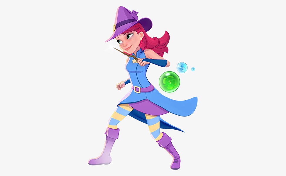 Stella from Bubble Witch