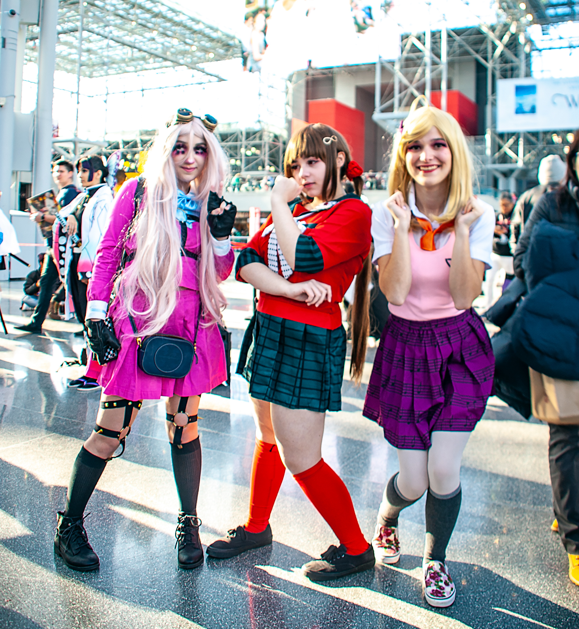 Miu Iruma (fallenvessel), Maki Harukawa (_sugashi), and Kaede Akamatsu (kirricola) Cosplay from Danganronpa