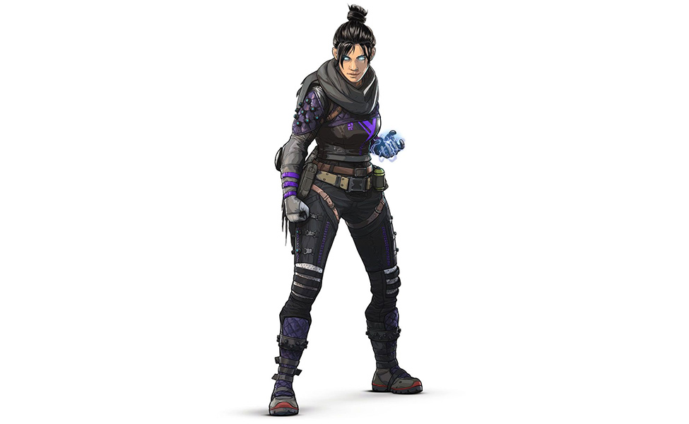 Algumas personagens de Apex Legends (da esq. p. dir.: Lifeline, Wraith