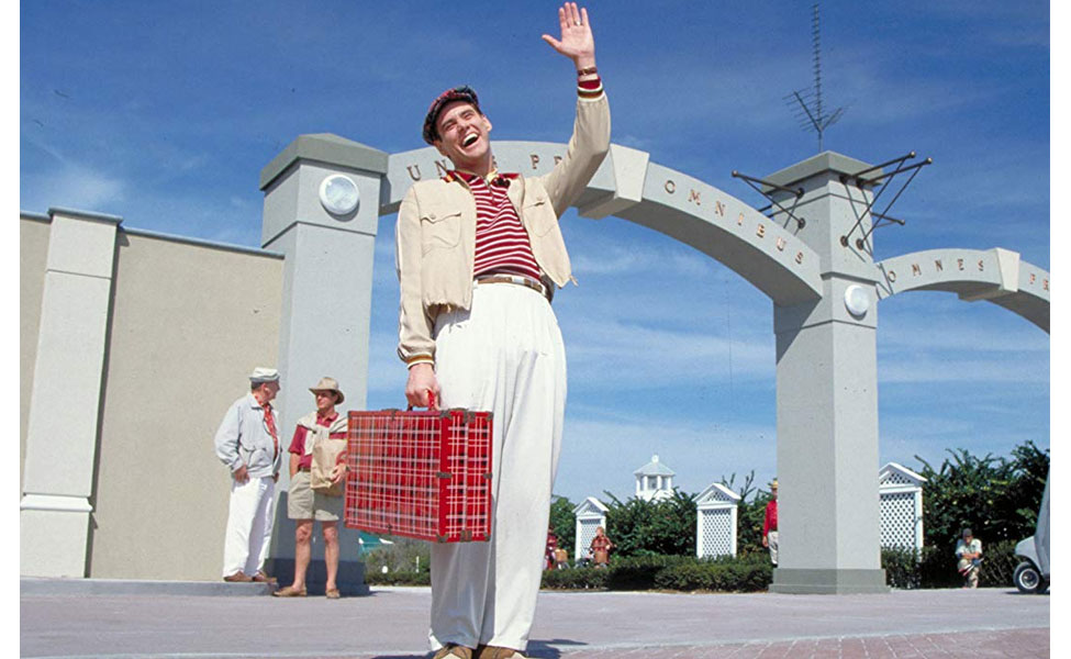 The suit jacket plaid of Truman Burbank (Jim Carrey) in the movie The Truman  Show