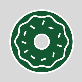 Doughnut graphic, recolored to match decal