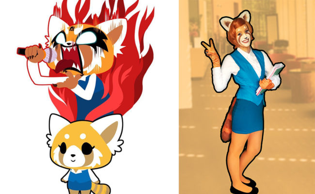 Retsuko cosplay from Aggretsuko