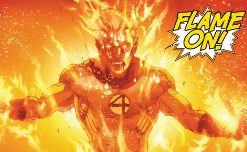 fantastic four symbol flames