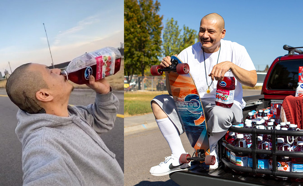 Cranberry Juice Skateboarder