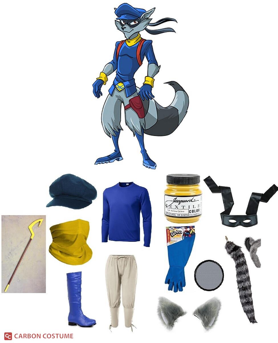 Sly Cooper cosplay Sly Cooper Cosplay Costume incl big tail and big shoes cover 