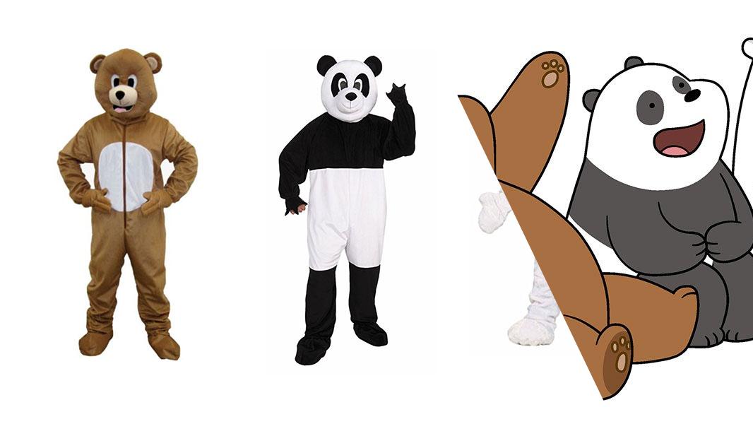 Ice Bear, Panda, Grizz from We Bare Bears Cosplay Tutorial