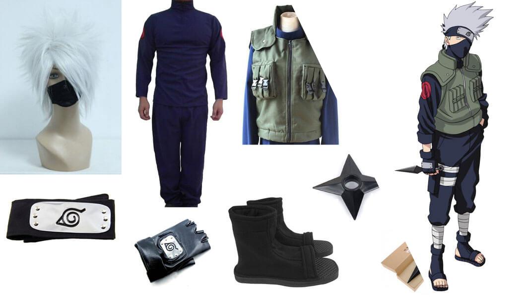 Hatake Kakashi Cosplay Costume Halloween Outfit Full Set Uniform