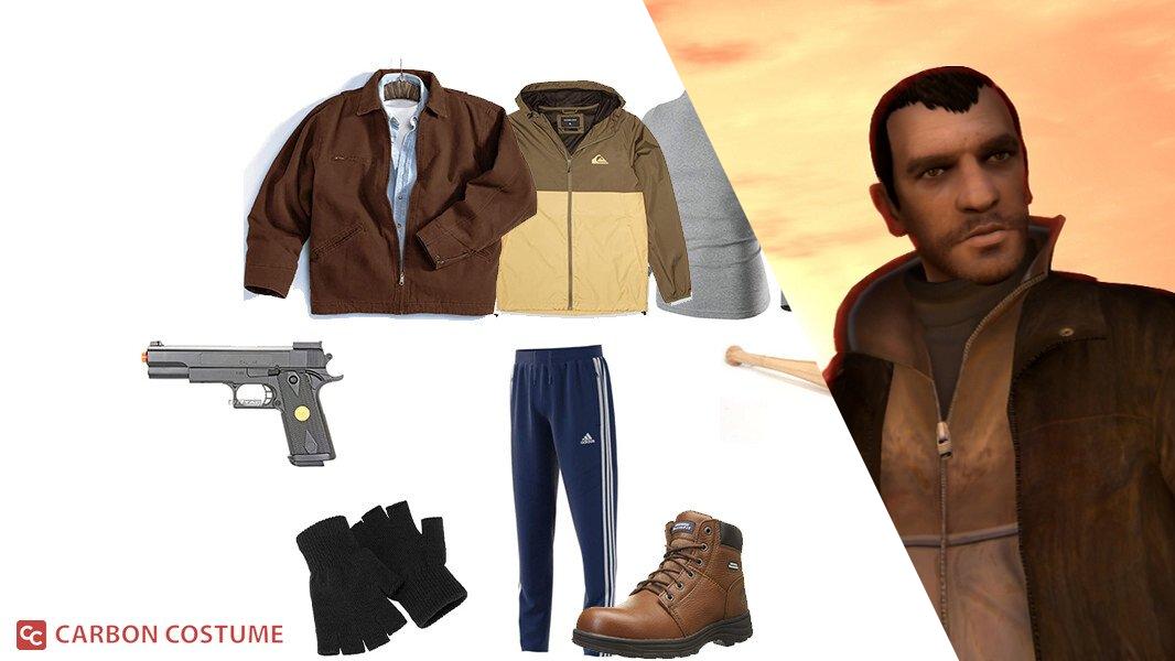 Gearhumans Cosplay Niko Bellic Grand Theft Auto GTA Custom T-Shirts Ho