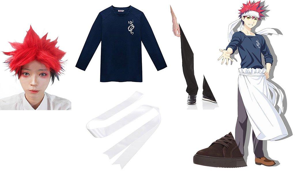 Shokugeki no Soma Cosplay Costume Food Wars Yukihira Souma T-shirt /Apron