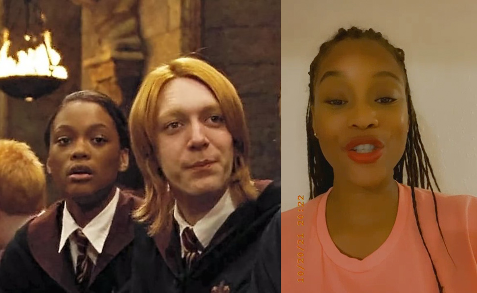 Tiana Benjamin as Angelina Johnson in Harry Potter