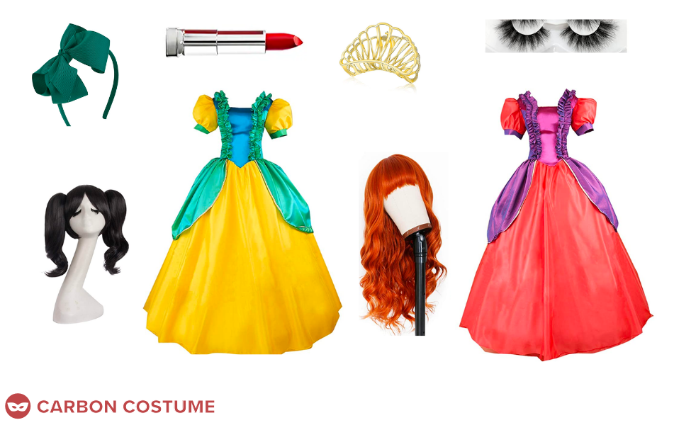 Cinderella Step Sisters Costume Anastasia Drizella Cosplay Dress Party Ball Gown 