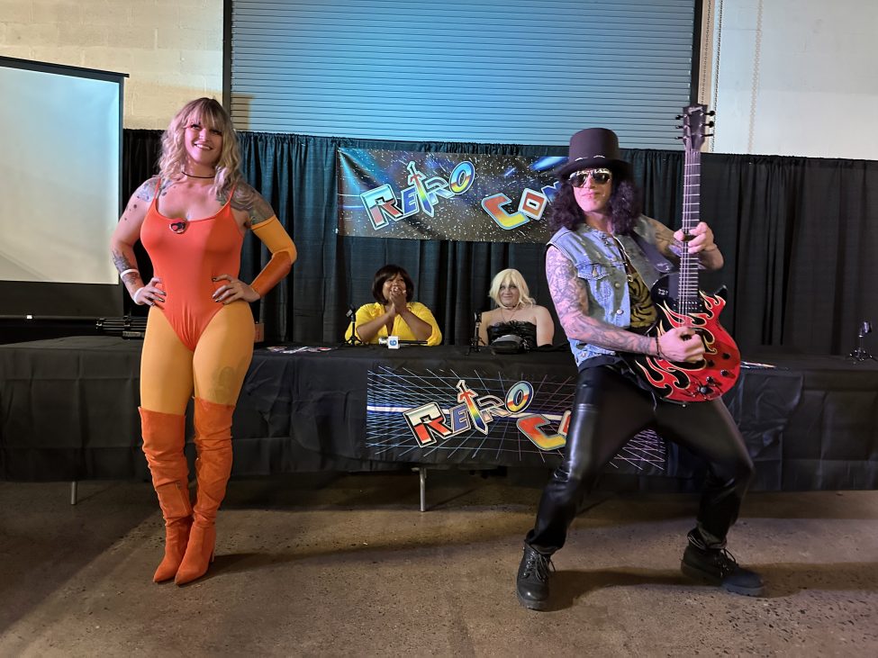 Cheetara from Thundercats and Slash from Guns N Roses Cosplay