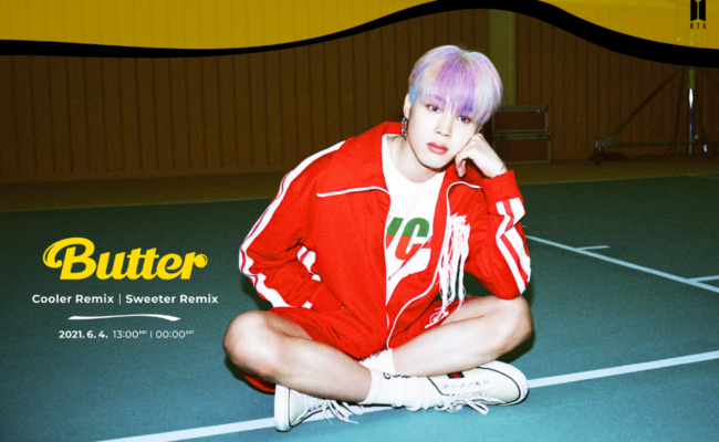 Jimin of BTS from the “Butter” (Cooler Remix) Music Video
