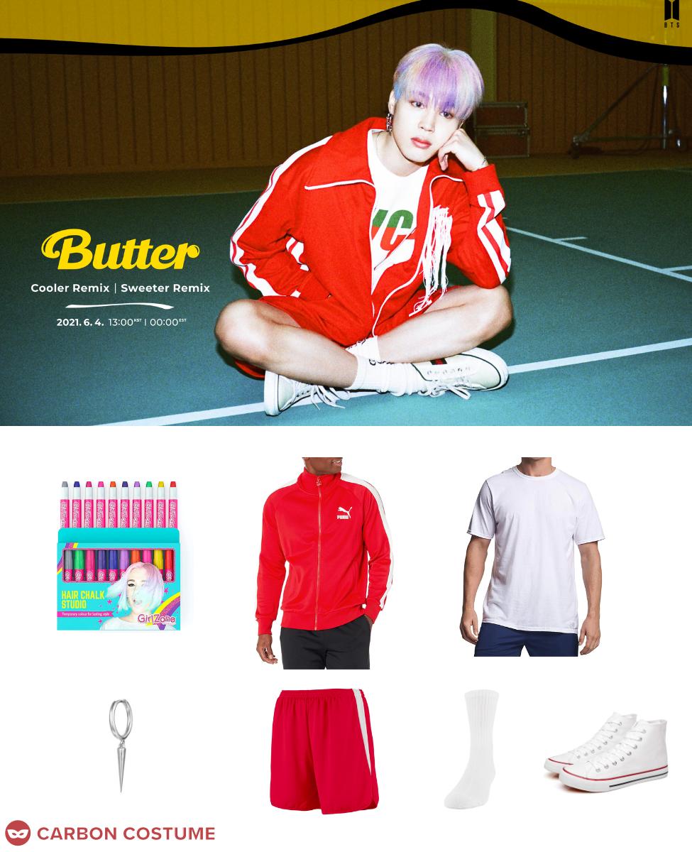 Jimin of BTS from the “Butter” (Cooler Remix) Music Video Cosplay Guide