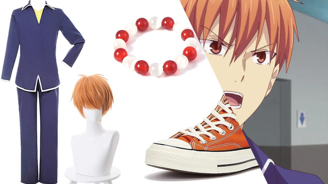 FRUITS BASKET Soma Kyo Soma Yuki Cosplay Costumes Blue Uniform Suit Pants  Ties