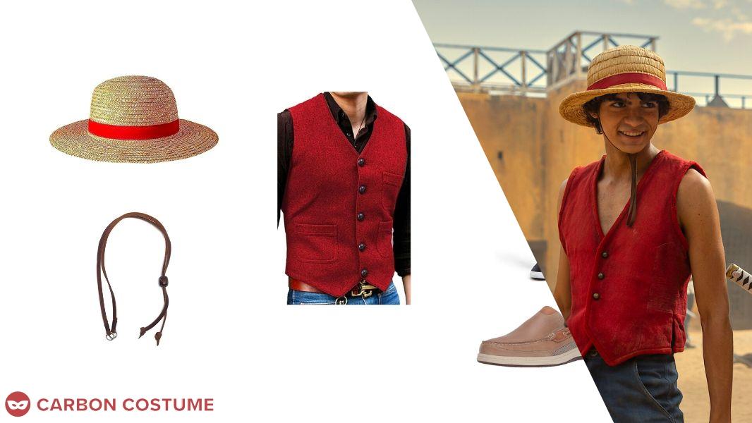 One Piece Cosplay - Luffy Live Action Full Set Outfit Cosplay