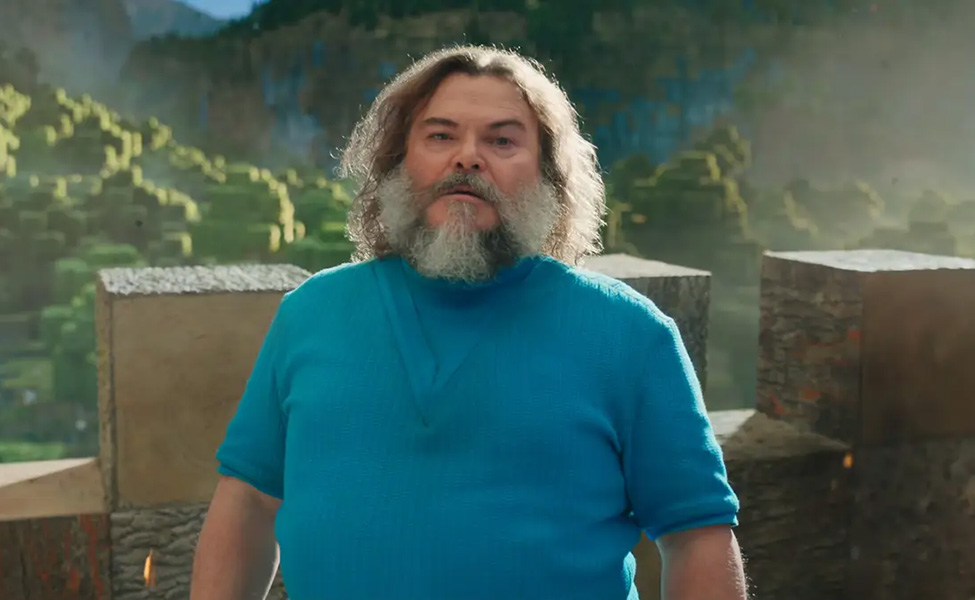 Steve in the Minecraft movie trailer