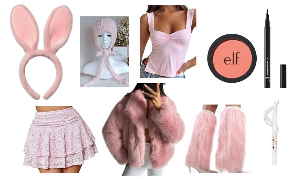 Pink Labubu Costume